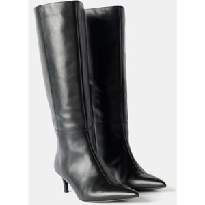 Mint Velvet Mia Black Leather Long Boots